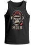 Herren Tank-Top Shirt Moin Schriftzug Gorilla Musik Aufdruck Brustprint Printshirt Sommer Muskelshirt Neverless®preview