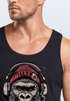 Herren Tank-Top Shirt Moin Schriftzug Gorilla Musik Aufdruck Brustprint Printshirt Sommer Muskelshirt Neverless®preview