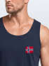 Herren Tank-Top Skandinavisches Design Flagge Norwegen Fan Shirt für Sport Alltag Reise Muskelshirt Neverless®preview