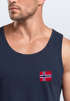Herren Tank-Top Skandinavisches Design Flagge Norwegen Fan Shirt für Sport Alltag Reise Muskelshirt Neverless®preview