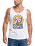 Herren Tank-Top Sommer Good Vibes 70er Jahre Retro Print Hippie Style Muskelshirt Muscle Shirt Neverless®preview