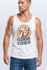 Herren Tank-Top Sommer Good Vibes 70er Jahre Retro Print Hippie Style Muskelshirt Muscle Shirt Neverless®preview