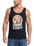 Herren Tank-Top Sommer Good Vibes 70er Jahre Retro Print Hippie Style Muskelshirt Muscle Shirt Neverless®preview