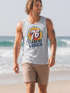 Herren Tank-Top Sommer Good Vibes 70er Jahre Retro Print Hippie Style Muskelshirt Muscle Shirt Neverless®preview
