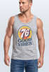 Herren Tank-Top Sommer Good Vibes 70er Jahre Retro Print Hippie Style Muskelshirt Muscle Shirt Neverless®preview