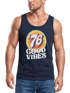 Herren Tank-Top Sommer Good Vibes 70er Jahre Retro Print Hippie Style Muskelshirt Muscle Shirt Neverless®preview