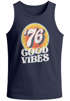 Herren Tank-Top Sommer Good Vibes 70er Jahre Retro Print Hippie Style Muskelshirt Muscle Shirt Neverless®preview