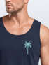 Herren Tank-Top Sommer Shirt mit Brustlogo Palme Aufdruck Fashion Surfen Muskelshirt Neverless®preview