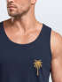 Herren Tank-Top Sommer Shirt mit Brustlogo Palme Aufdruck Fashion Surfen Muskelshirt Neverless®preview