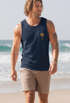 Herren Tank-Top Sommer Shirt mit Brustlogo Palme Aufdruck Fashion Surfen Muskelshirt Neverless®preview