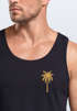 Herren Tank-Top Sommer Shirt mit Brustlogo Palme Aufdruck Fashion Surfen Muskelshirt Neverless®preview