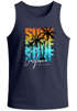 Herren Tank-Top Sommer Surf California Palmen Muskelshirt Muscle Shirt Neverless®preview
