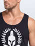 Herren Tank-Top Sparta Schriftzug Spartaner-Helm Schwert Muskelshirt Muscle -Shirt Neverless®preview