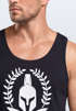 Herren Tank-Top Sparta Schriftzug Spartaner-Helm Schwert Muskelshirt Muscle -Shirt Neverless®preview
