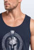 Herren Tank-Top Spartan Helm Athletic Printshirt Aufdruck Frontprint Muskelshirt Sommer Fashion Männer Neverless®preview