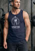 Herren Tank-Top Spartan Helm Athletic Printshirt Aufdruck Frontprint Muskelshirt Sommer Fashion Männer Neverless®preview
