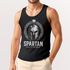 Herren Tank-Top Spartan Helm Athletic Printshirt Aufdruck Frontprint Muskelshirt Sommer Fashion Männer Neverless®preview