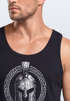 Herren Tank-Top Spartan Helm Athletic Printshirt Aufdruck Frontprint Muskelshirt Sommer Fashion Männer Neverless®preview