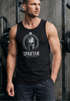 Herren Tank-Top Spartan Helm Athletic Printshirt Aufdruck Frontprint Muskelshirt Sommer Fashion Männer Neverless®preview
