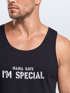 Herren Tank-Top Spruch lustig Mama Says I Am Special Ironie Sarkasmus Aufdruck Nerd Schrift Muskelshirt Neverless®preview