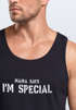 Herren Tank-Top Spruch lustig Mama Says I Am Special Ironie Sarkasmus Aufdruck Nerd Schrift Muskelshirt Neverless®preview