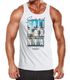 Herren Tank-Top Summer California Holidays Sommer Palmen Foto Print  Aufdruck Schrfitzug Muskelshirt Muscle Shirt Neverless®preview