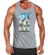 Herren Tank-Top Summer California Holidays Sommer Palmen Foto Print  Aufdruck Schrfitzug Muskelshirt Muscle Shirt Neverless®preview