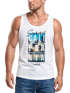 Herren Tank-Top Summer California Holidays Sommer Palmen Foto Print  Aufdruck Schrfitzug Muskelshirt Muscle Shirt Neverless®preview