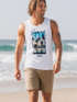 Herren Tank-Top Summer California Holidays Sommer Palmen Foto Print  Aufdruck Schrfitzug Muskelshirt Muscle Shirt Neverless®preview