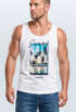 Herren Tank-Top Summer California Holidays Sommer Palmen Foto Print  Aufdruck Schrfitzug Muskelshirt Muscle Shirt Neverless®preview