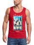 Herren Tank-Top Summer California Holidays Sommer Palmen Foto Print  Aufdruck Schrfitzug Muskelshirt Muscle Shirt Neverless®preview