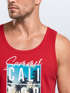 Herren Tank-Top Summer California Holidays Sommer Palmen Foto Print  Aufdruck Schrfitzug Muskelshirt Muscle Shirt Neverless®preview