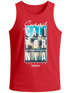 Herren Tank-Top Summer California Holidays Sommer Palmen Foto Print  Aufdruck Schrfitzug Muskelshirt Muscle Shirt Neverless®preview