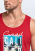 Herren Tank-Top Summer California Holidays Sommer Palmen Foto Print  Aufdruck Schrfitzug Muskelshirt Muscle Shirt Neverless®preview