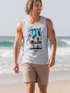 Herren Tank-Top Summer California Holidays Sommer Palmen Foto Print  Aufdruck Schrfitzug Muskelshirt Muscle Shirt Neverless®preview