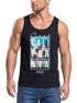 Herren Tank-Top Summer California Holidays Sommer Palmen Foto Print  Aufdruck Schrfitzug Muskelshirt Muscle Shirt Neverless®preview
