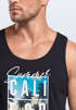 Herren Tank-Top Summer California Holidays Sommer Palmen Foto Print  Aufdruck Schrfitzug Muskelshirt Muscle Shirt Neverless®preview