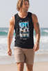 Herren Tank-Top Summer California Holidays Sommer Palmen Foto Print  Aufdruck Schrfitzug Muskelshirt Muscle Shirt Neverless®preview