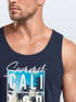 Herren Tank-Top Summer California Holidays Sommer Palmen Foto Print  Aufdruck Schrfitzug Muskelshirt Muscle Shirt Neverless®preview