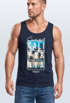 Herren Tank-Top Summer California Holidays Sommer Palmen Foto Print  Aufdruck Schrfitzug Muskelshirt Muscle Shirt Neverless®preview