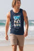 Herren Tank-Top Summer California Holidays Sommer Palmen Foto Print  Aufdruck Schrfitzug Muskelshirt Muscle Shirt Neverless®preview
