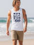 Herren Tank-Top Surf California Ethno Welle Meer Sommer Sonne Muskelshirt Muscle Shirt Neverless®preview