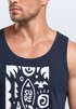 Herren Tank-Top Surf California Ethno Welle Meer Sommer Sonne Muskelshirt Muscle Shirt Neverless®preview