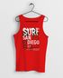 Herren Tank-Top Surf Design San Diego Palmen Beach Strand Sommer Palmen Muskelshirt Muscle Shirt Neverless®preview