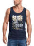 Herren Tank-Top Surf Design San Diego Palmen Beach Strand Sommer Palmen Muskelshirt Muscle Shirt Neverless®preview