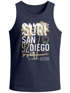 Herren Tank-Top Surf Design San Diego Palmen Beach Strand Sommer Palmen Muskelshirt Muscle Shirt Neverless®preview
