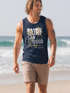 Herren Tank-Top Surf Design San Diego Palmen Beach Strand Sommer Palmen Muskelshirt Muscle Shirt Neverless®preview