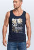 Herren Tank-Top Surf Design San Diego Palmen Beach Strand Sommer Palmen Muskelshirt Muscle Shirt Neverless®preview