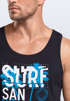 Herren Tank-Top Surf Design San Diego Palmen Beach Strand Sommer Palmen Muskelshirt Muscle Shirt Neverless®preview