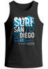 Herren Tank-Top Surf Design San Diego Palmen Beach Strand Sommer Palmen Muskelshirt Muscle Shirt Neverless®preview